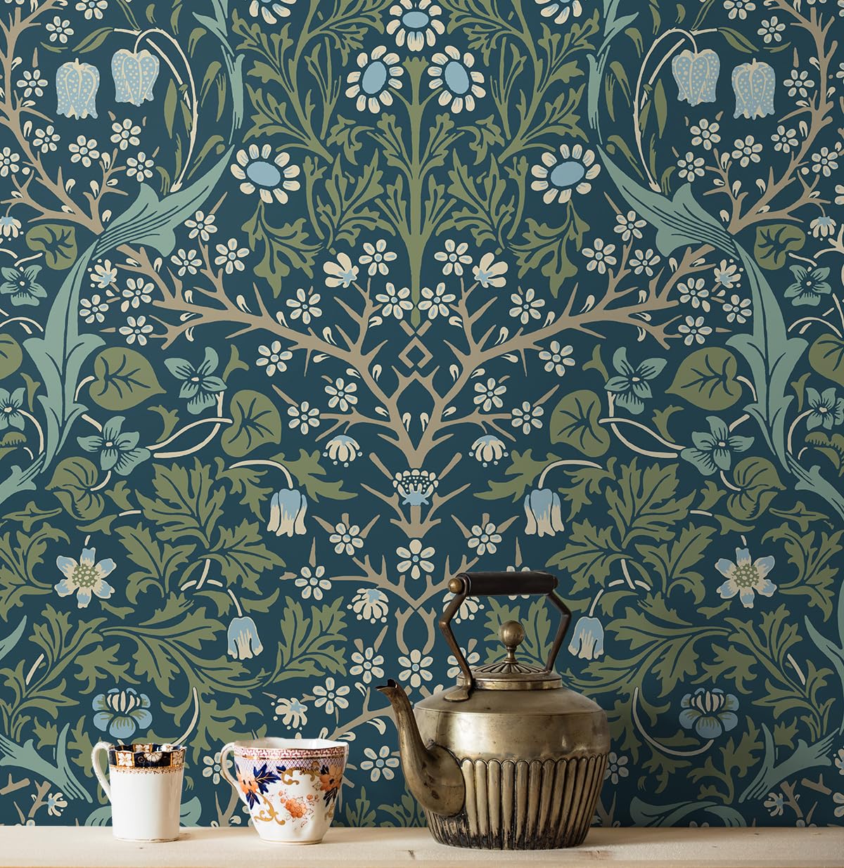 背景マステ58 NextWall Seabrook Designs Victorian Garden Floral Vintage